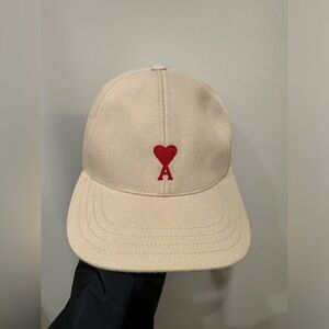 AMI Cotton Red ADC Embroidered Baseball Cap